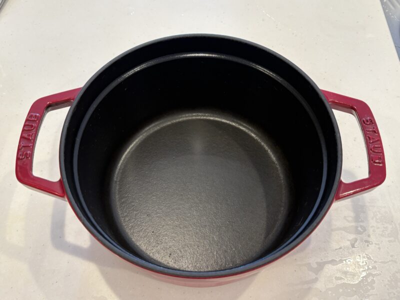 ストウブ鍋の内側の焦げ落とし|アフター